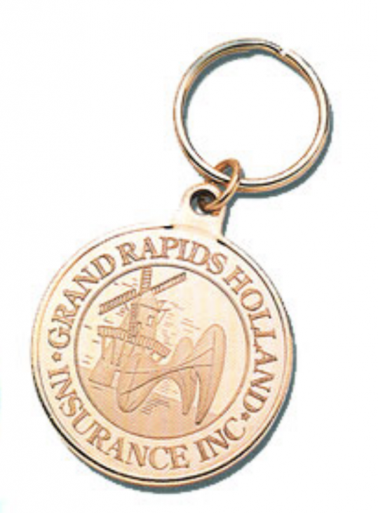 Custom 34mm Gold Coin with Key Ring main image